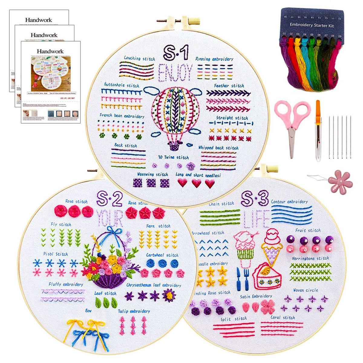 Complete Beginner Embroidery Practice Set