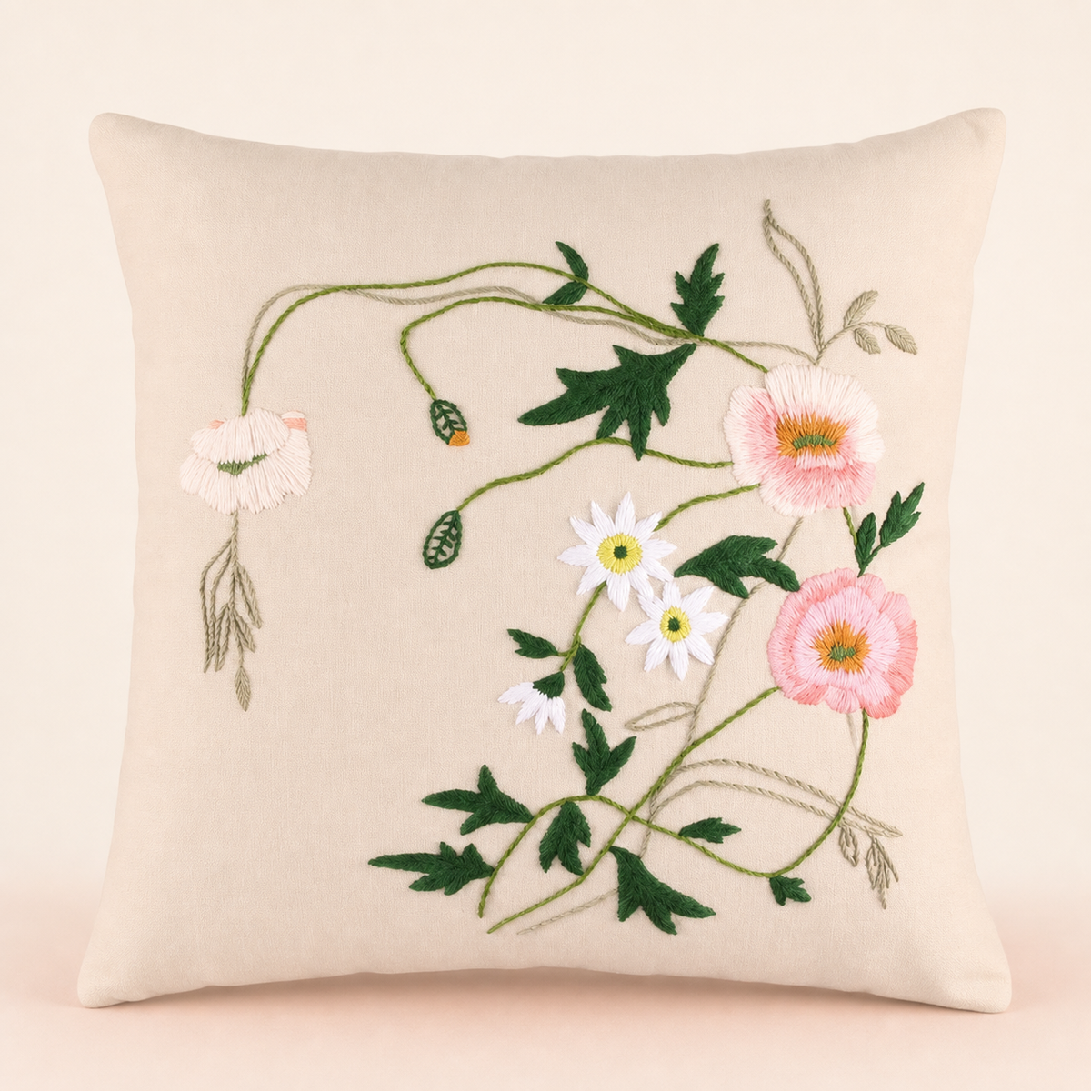 Lavender Pillow Cover Embroidery Kit